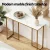 Artiss Marble Effect Console Table - White & Gold, 95cm, E1 Particle Board, Metal Frame, Space-Saving, 50kg Capacity