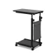 Artiss Height Adjustable Mobile Laptop Desk - 48CM Black, C-Shape Metal Frame, Pneumatic Height Adjust, Smooth Casters