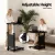 Artiss Height Adjustable Mobile Laptop Desk - 48CM Black, C-Shape Metal Frame, Pneumatic Height Adjust, Smooth Casters