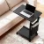 Artiss Height Adjustable Mobile Laptop Desk - 48CM Black, C-Shape Metal Frame, Pneumatic Height Adjust, Smooth Casters