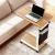 Artiss Adjustable Mobile Laptop Desk – 48CM Oak, C-Shape Frame, Pneumatic Height, Smooth Casters for Home Office