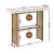 Artiss Console Table Marble Effect White and Gold 120cm – 2-Tier Hallway Entry Table, Metal Frame, Easy Clean, Storage