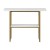 Artiss Console Table Marble Effect White and Gold 120cm – 2-Tier Hallway Entry Table, Metal Frame, Easy Clean, Storage