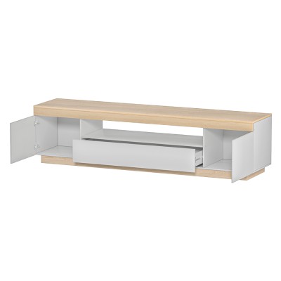 Artiss Lior 180CM White Wood TV Cabinet Entertainment Unit - Dual-Tone, Easy Assembly, Ample Storage, Modern Design