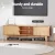 Artiss Adwen TV Entertainment Unit 140CM - Modern Particleboard Stand with Storage, Cable Management, Pine Finish
