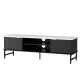Artiss Kaisu 140CM TV Cabinet: Marble-Effect Tabletop, Metal Legs, Storage, Cable Management, Easy Assembly, White/Black