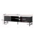Artiss Kaisu 140CM TV Cabinet: Marble-Effect Tabletop, Metal Legs, Storage, Cable Management, Easy Assembly, White/Black