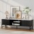 Artiss Kaisu 140CM TV Cabinet: Marble-Effect Tabletop, Metal Legs, Storage, Cable Management, Easy Assembly, White/Black