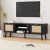 Artiss 150cm Black TV Unit Storage Cabinet, E1 Particle Board, 2 Side Cabinets, Solid Wood Feet, Gold Handles Artiss 150cm Black TV Unit Storage Cabinet, E1 Particle Board, 2 Side Cabinets, Solid Wood Feet, Gold Handles