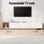 Artiss Extendable TV Cabinet Entertainment Unit, White Oak, High Gloss, 3 Drawers, 190-260cm, Particle Board