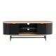 Artiss TV Entertainment Unit Storage Cabinet Black and Pine 140cm MDF Melamine, 2 Doors, Shelves, Cable Management
