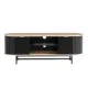 Artiss TV Entertainment Unit Storage Cabinet Black and Pine 140cm MDF Melamine, 2 Doors, Shelves, Cable Management