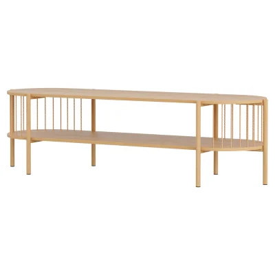 Artiss 148cm Pine TV Unit - Sturdy Particleboard, Child-Safe Edges, Easy Assembly, 60kg Capacity, Coastal Design