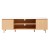 Artiss 180CM TV Cabinet Entertainment Unit Stand, White and Pine, Marble-Effect Top, Storage Cabinets, Wood Legs