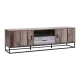 Artiss TV Cabinet Entertainment Unit, E1 Particle Board, 180cm, Dark Wood & Black, Industrial Style, Ample Storage Artiss TV Cabinet Entertainment Unit, E1 Particle Board, 180cm, Dark Wood & Black, Industrial Style, Ample Storage