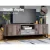 Artiss TV Cabinet Entertainment Unit, E1 Particle Board, 180cm, Dark Wood & Black, Industrial Style, Ample Storage