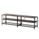 Artiss Entertainment Unit TV Stand, 176cm Vintage Walnut, 3-Tier Shelves, Metal Frame, Industrial Style, Sturdy