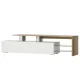 Artiss 180cm TV Cabinet Entertainment Unit - Modern Dual-Tone Wood White, 3 Drawers, Tempered Glass Shelves, High Gloss