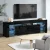 Artiss 160cm Black LED Entertainment Unit TV Cabinet with Customised Colours, Tempered Glass Shelves, and Drawers