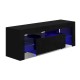Artiss 130cm Black LED Entertainment Unit - Customisable RGB Lights, Modern Design, Ample Storage, Easy Assembly