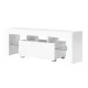 Artiss 130cm White LED TV Cabinet – Modern Entertainment Unit with Customisable RGB Lighting & Ample Storage