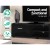 Artiss 140cm Black TV Cabinet - Modern Entertainment Unit with Storage, High-Gloss Finish & Cable Management