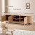 Artiss 160cm TV Entertainment Unit Storage Cabinet, Pine, Fluted Doors, Solid Wood Feet, Cable Management, E1 PB