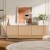 Artiss 160cm TV Entertainment Unit Storage Cabinet, Pine, Fluted Doors, Solid Wood Feet, Cable Management, E1 PB