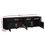 Artiss 180cm Black Entertainment Unit TV Cabinet with LED Lights, High Gloss Finish, Push-to-Open, 3 Cabinets, 6 Shelves