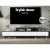 Artiss TV Cabinet Entertainment Unit Extendable 160-222cm, 3-in-1, Particle Board, 4 Drawers, Black and White