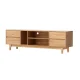 Artiss Asa 180cm Wooden Entertainment Unit – TV Cabinet with Storage Drawers & Shelves, Pine Finish, Easy Assembly