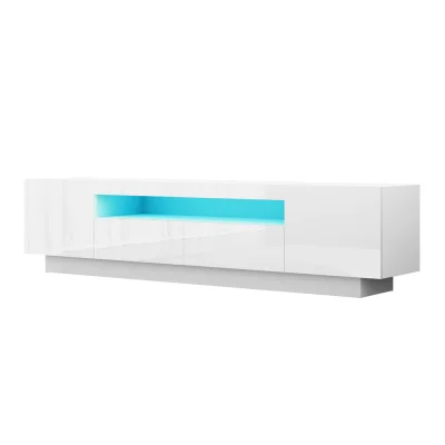 Artiss 180cm White TV Entertainment Unit with Storage Drawers, Cabinets, RGB LED Lights, High Gloss Finish, E1 Board