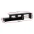 Artiss 215cm Black LED Entertainment Unit TV Cabinet with RGB Lighting, Tempered Glass Shelves, and High Gloss Finish