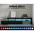 Artiss 215cm Black LED Entertainment Unit TV Cabinet with RGB Lighting, Tempered Glass Shelves, and High Gloss Finish