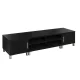 Artiss Black Danson TV Cabinet Entertainment Unit 190cm - Contemporary Design with Ample Storage & Square Handles