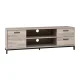 Artiss Entertainment Unit, Pine, 132cm, Oak/Black, Industrial TV Cabinet with Storage Drawers & Shelves