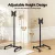 Artiss Universal Mobile TV Stand for 13-50" Screens, Adjustable Height, Steel Frame, Lockable Wheels, Black
