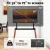 Artiss Wooden Floor Easel TV Stand, 32-75 Inch, Adjustable Height, Metal Frame with Wood Look Legs, Cable Management