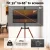 Artiss Adjustable TV Stand 32-65 Inch, Wood Look Metal Legs, 50° Swivel, Cable Management, Freestanding Design