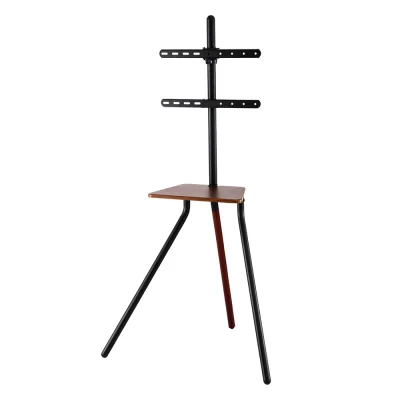 Artiss Swivel TV Stand 24-55 Inch Wooden Base, Adjustable Height, Steel Frame, Fits Universal VESA, Black Finish