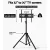 Artiss TV Tripod Stand for 32"-70" Screens, Adjustable Height, Steel Frame, 360° Swivel, Black, 45kg Capacity