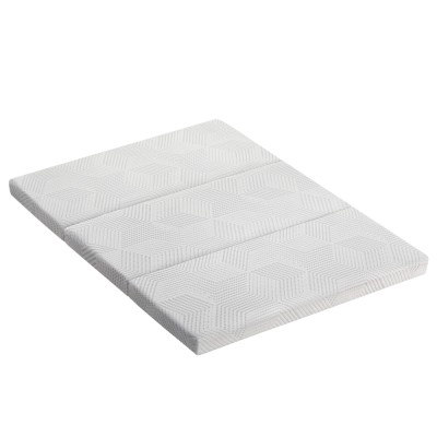 Giselle Bedding 3-Foldable Mattress - Cool Gel Memory Foam, Jacquard Cover, Double Bed & Chair, 190cm x 130cm, Grey