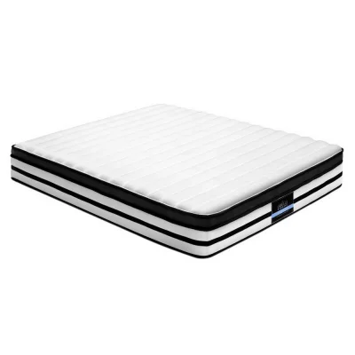 Giselle Bedding 27cm Euro Top Double Mattress - Plush, Medium Firmness, 5 Zoned Pocket Springs, High Density Foam