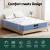 Giselle Bedding 25cm Double Mattress - Euro Top, Bamboo Fabric, Medium Firm, Pocket Spring, Snow Series, 5yr Warranty