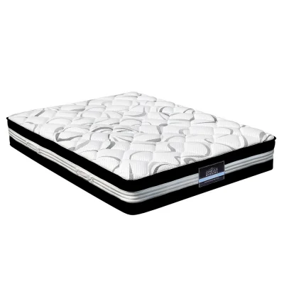 Giselle Bedding Mykonos Series 30cm Medium Firm Double Pocket Spring Mattress with High-Density Foam & Breathable Fabric