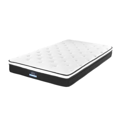Giselle Bedding 21cm Euro Top King Single Mattress - Medium-Firm Bonnell Spring, Hypoallergenic, Dust Mite Resistant