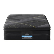 Giselle Bedding Midnight Series King Single Mattress 35cm - Bamboo Charcoal Foam, Pocket Springs, Medium-Firm Support