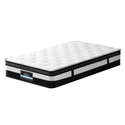 Giselle Bedding Breeze Series 30cm Euro Top Mattress King Single, Medium Firm, Pocket Spring, Hypoallergenic, White
