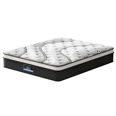 Giselle Bedding Como Series Euro Top Mattress, 32cm Thick, Super King, 5 Zoned Pocket Springs, Medium Firm, Luxury Sleep