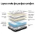 Giselle Bedding Como Series Euro Top Mattress, 32cm Thick, Super King, 5 Zoned Pocket Springs, Medium Firm, Luxury Sleep